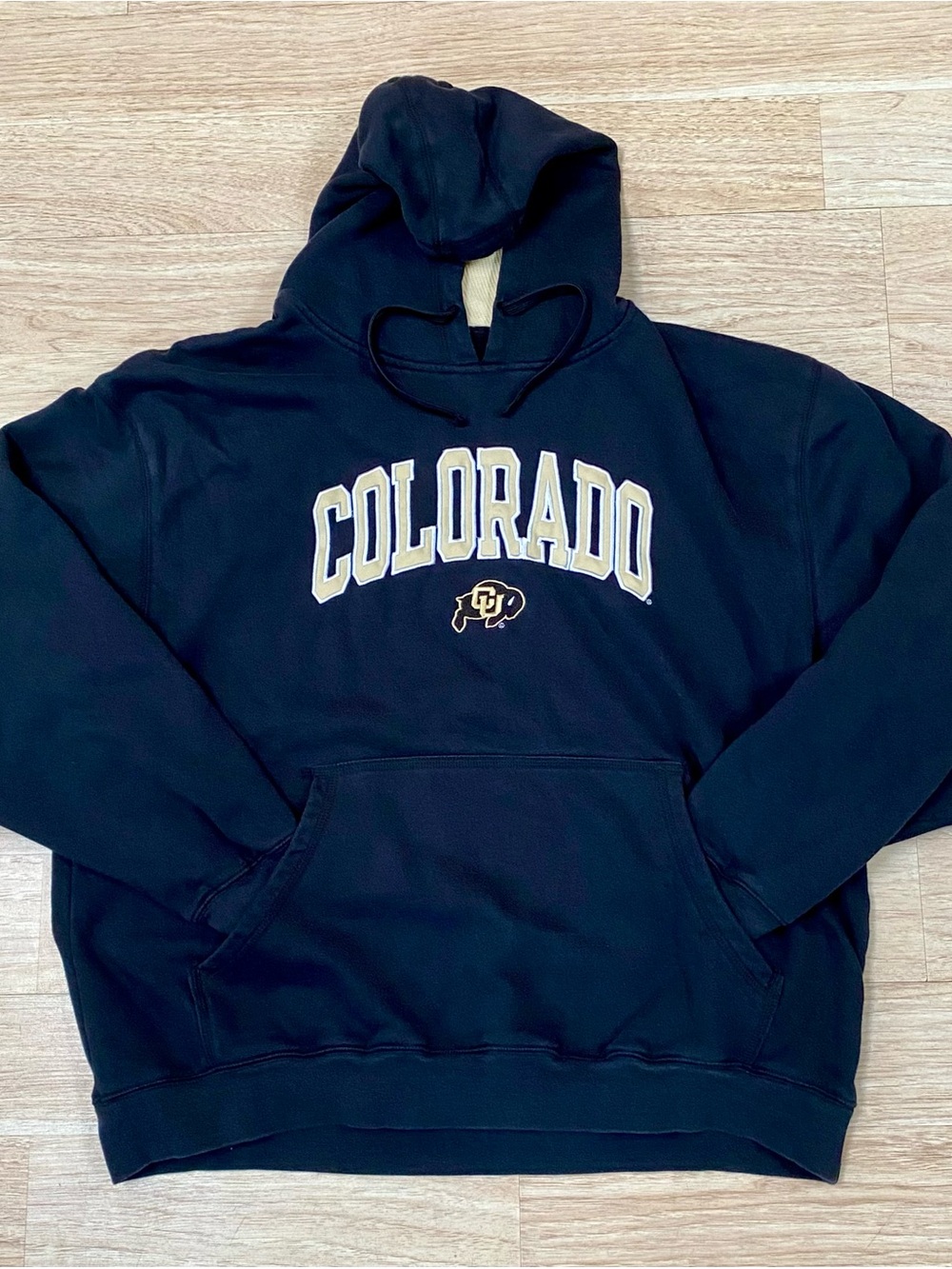 Champion CU Buffs Hoodie Men’s XL Black Colorado Buffaloes Pullover Sweatshirt